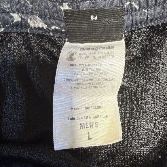 Patagonia Gray Baggies Swim Short Trunks Size Large Pockets Drawstring Lined - Picture 11 of 12